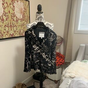 MOSCHINO - Artistic Black and White Blazer